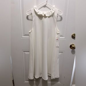 NWT white ruffle collar dress